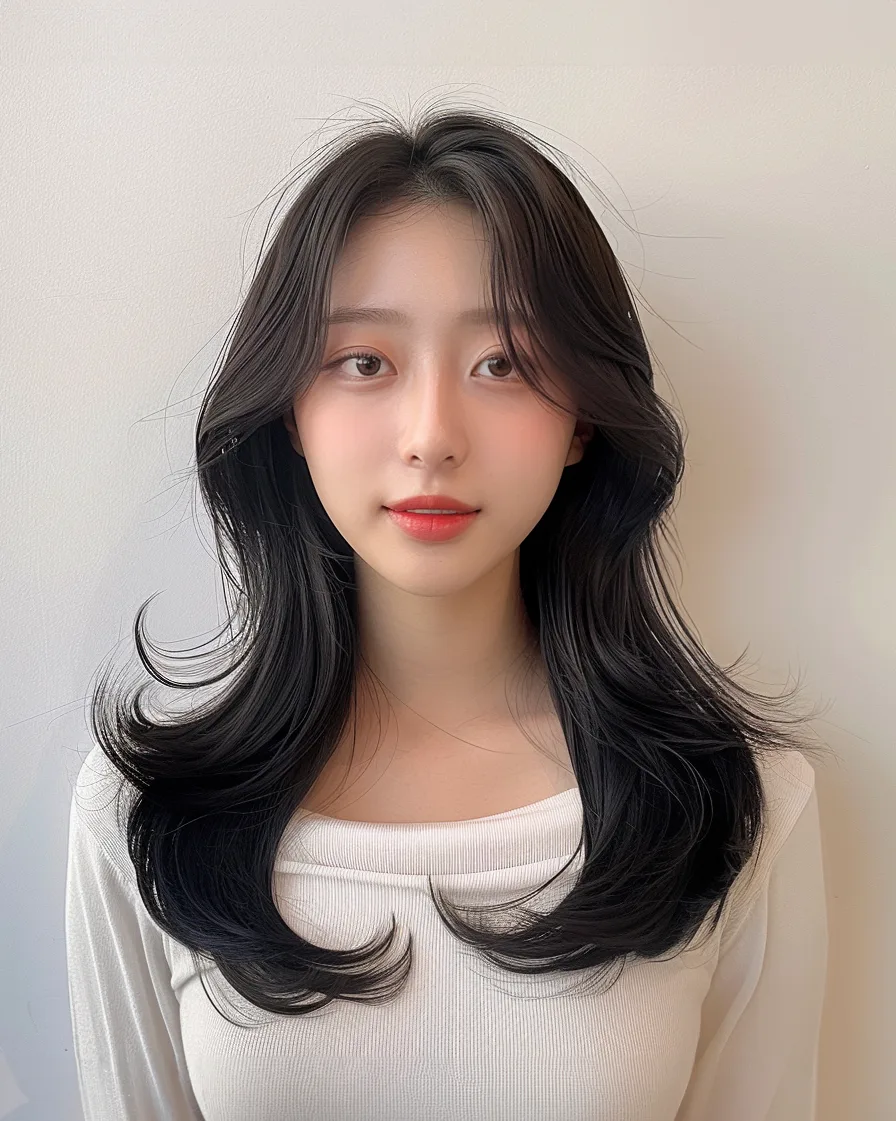 약수역 미용실 신당동 미용실 약수 미용실 약수동 미용실 Korean seoul hair salon (12) 韓国ヘアスタイル - シックミディアムレイヤード、AVAヘアサロンソウル